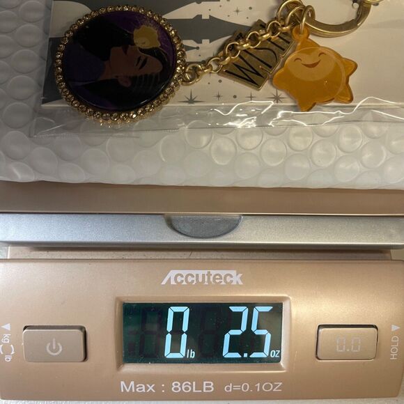 Disney Parks Disney Wish Movie Asha and Star Keychain Goldtone - Picture 5 of 6